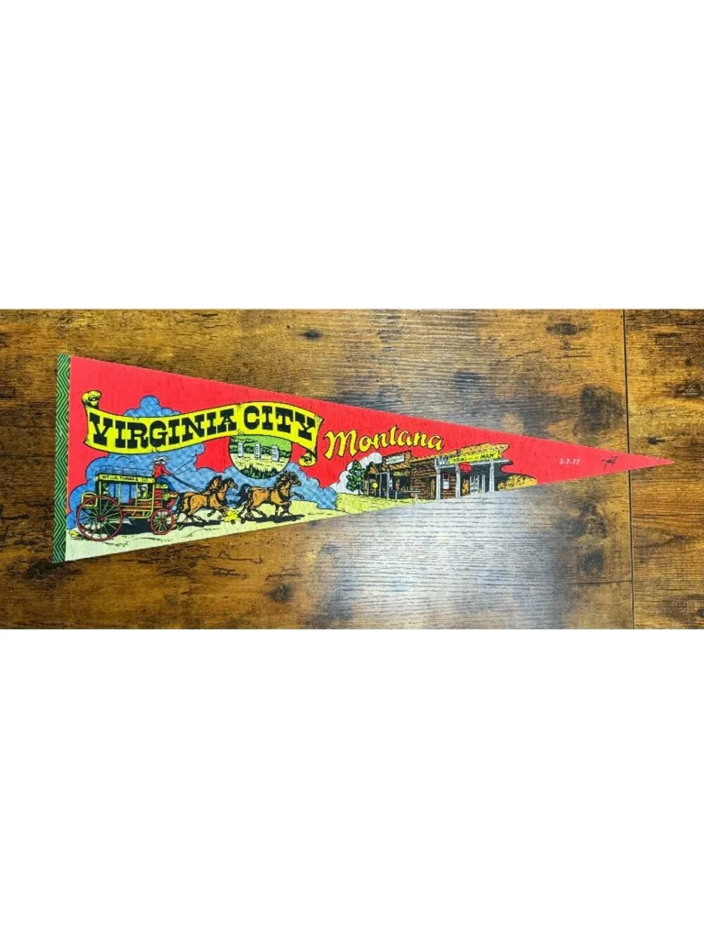 Vintage Virginia City, Montana pennant